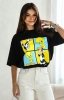 T-shirt damski Tweety kwadraty czarny